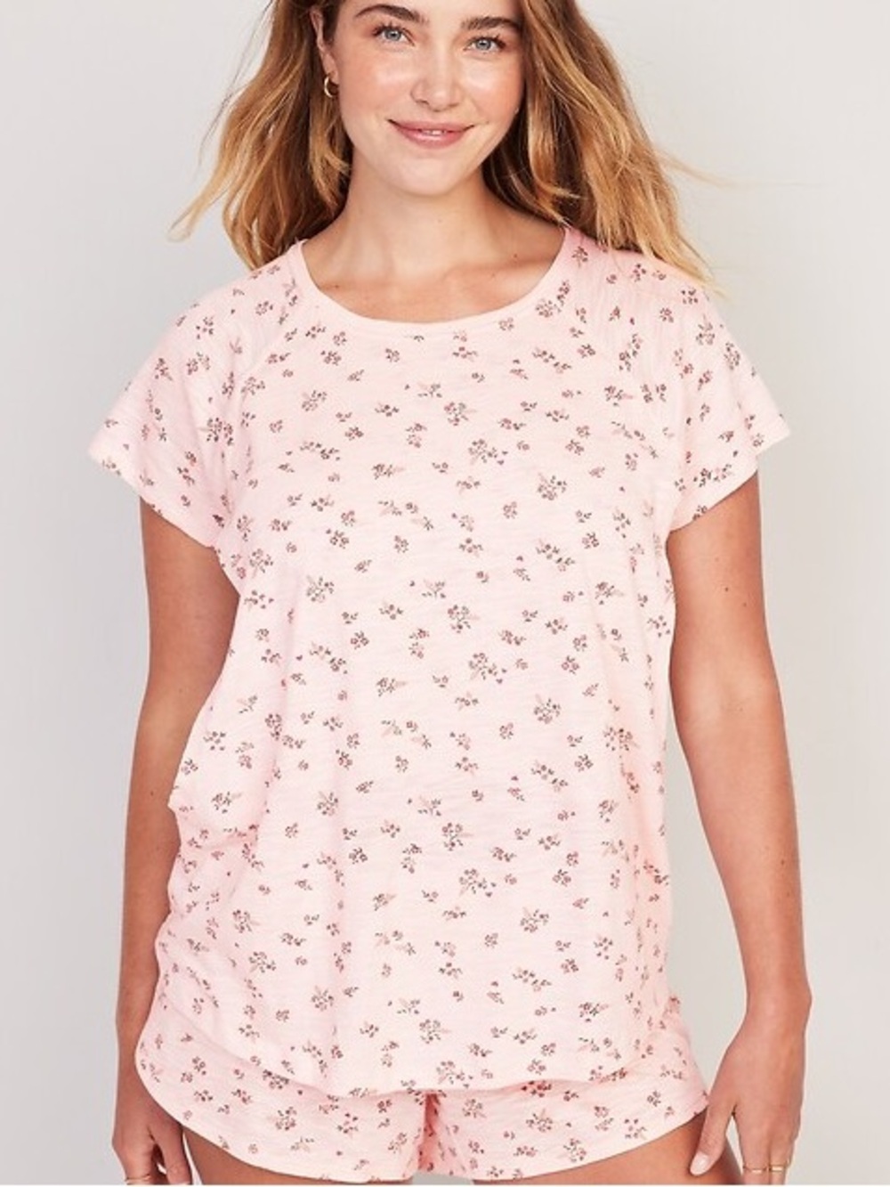 Old Navy Sunday Sleep Pink Floral PJ Set